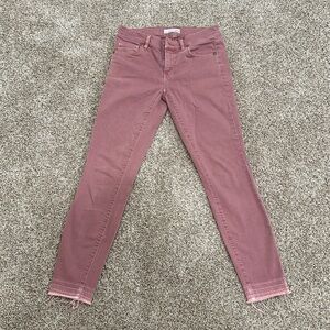 Loft size 25 rose colored skinny jeans